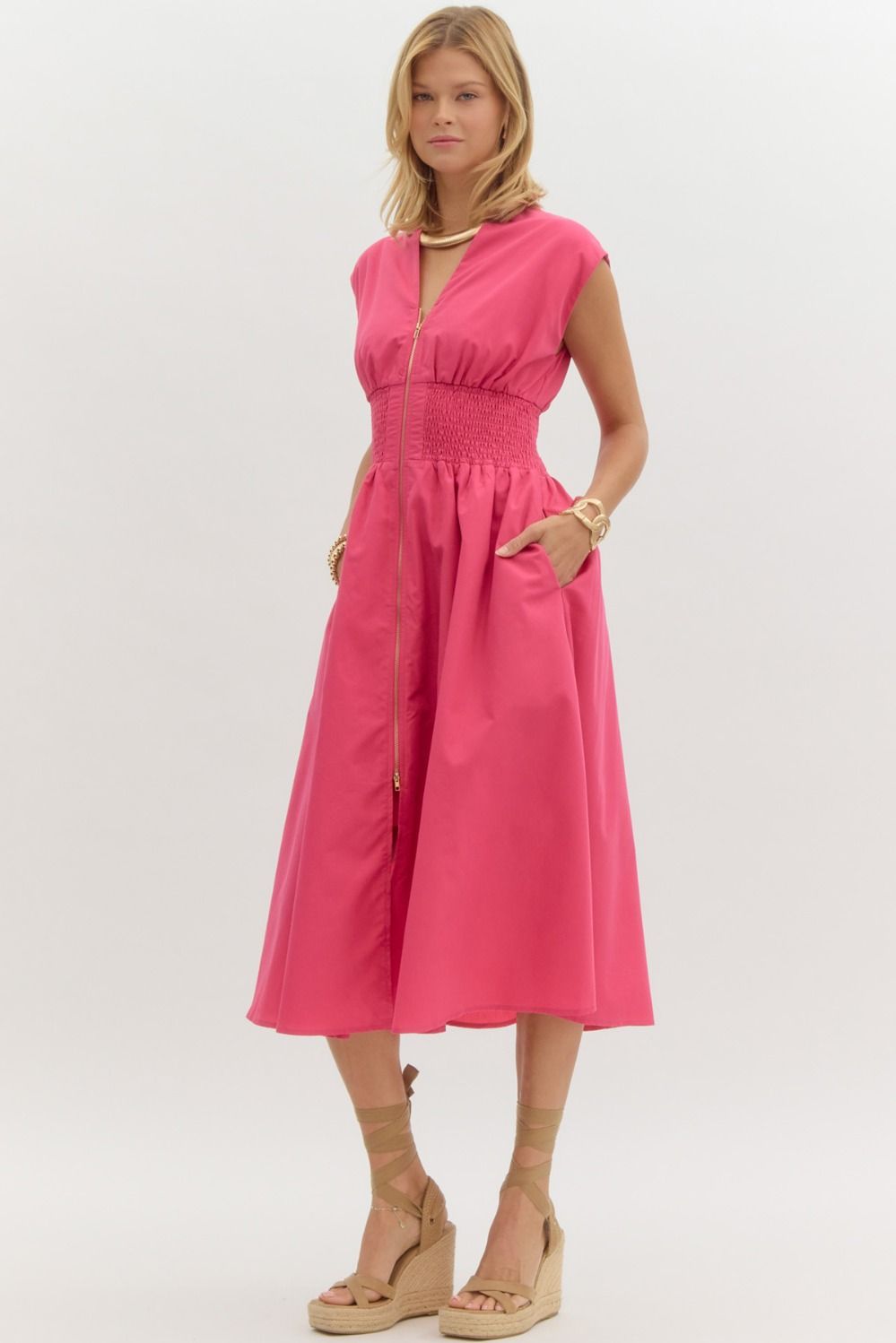 Zip me up midi dress