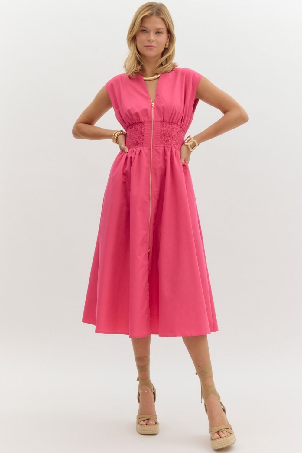 Zip me up midi dress