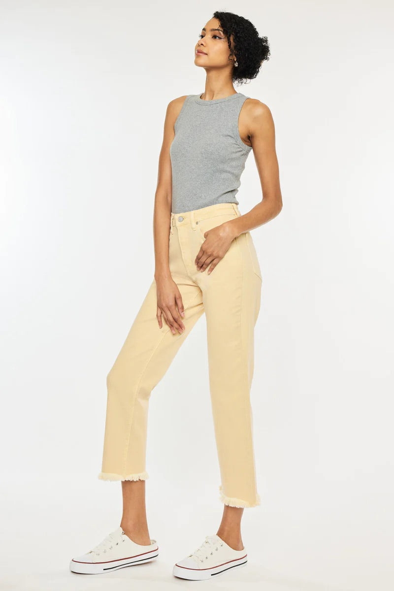 Kancan high rise cropped straight leg jeans