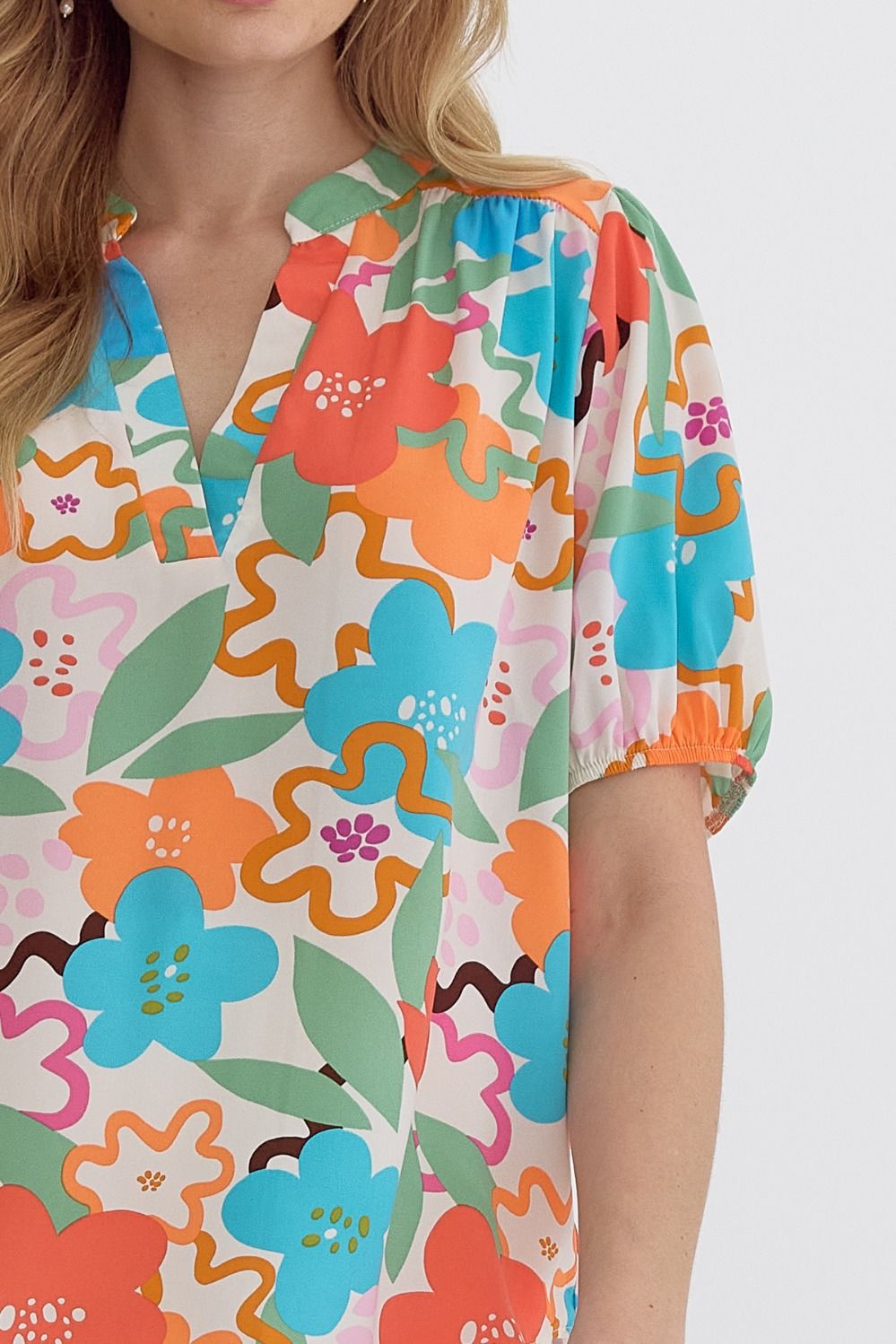 Floral USA made top