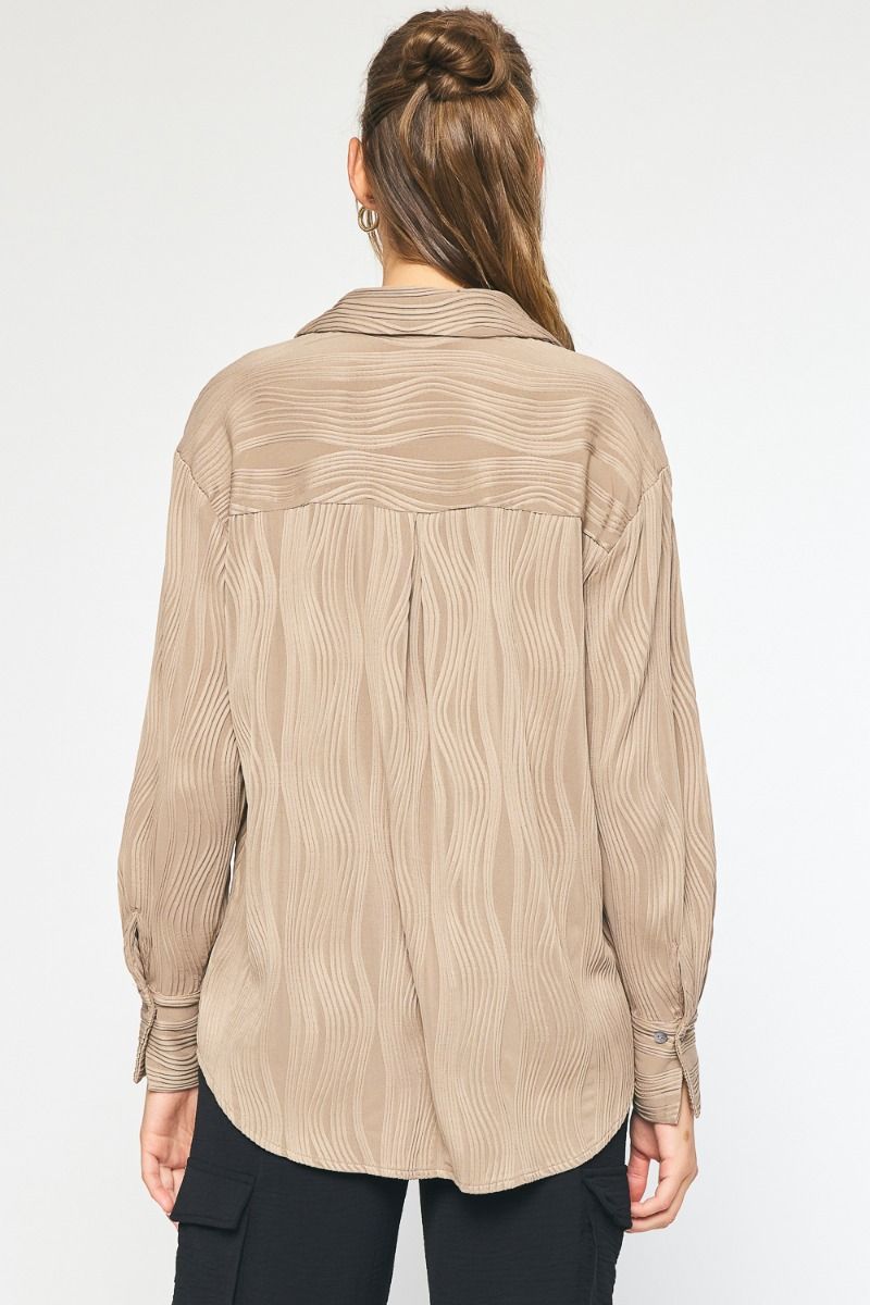 Textured knit blouse