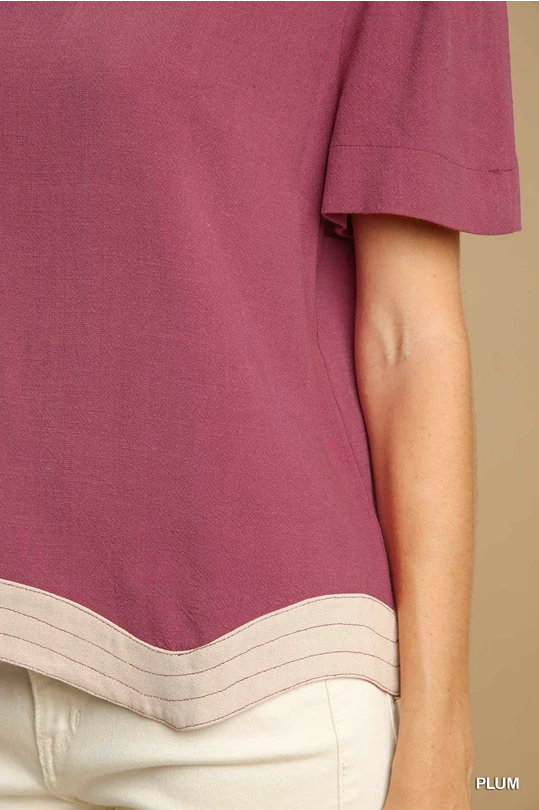 Scalloped hem top