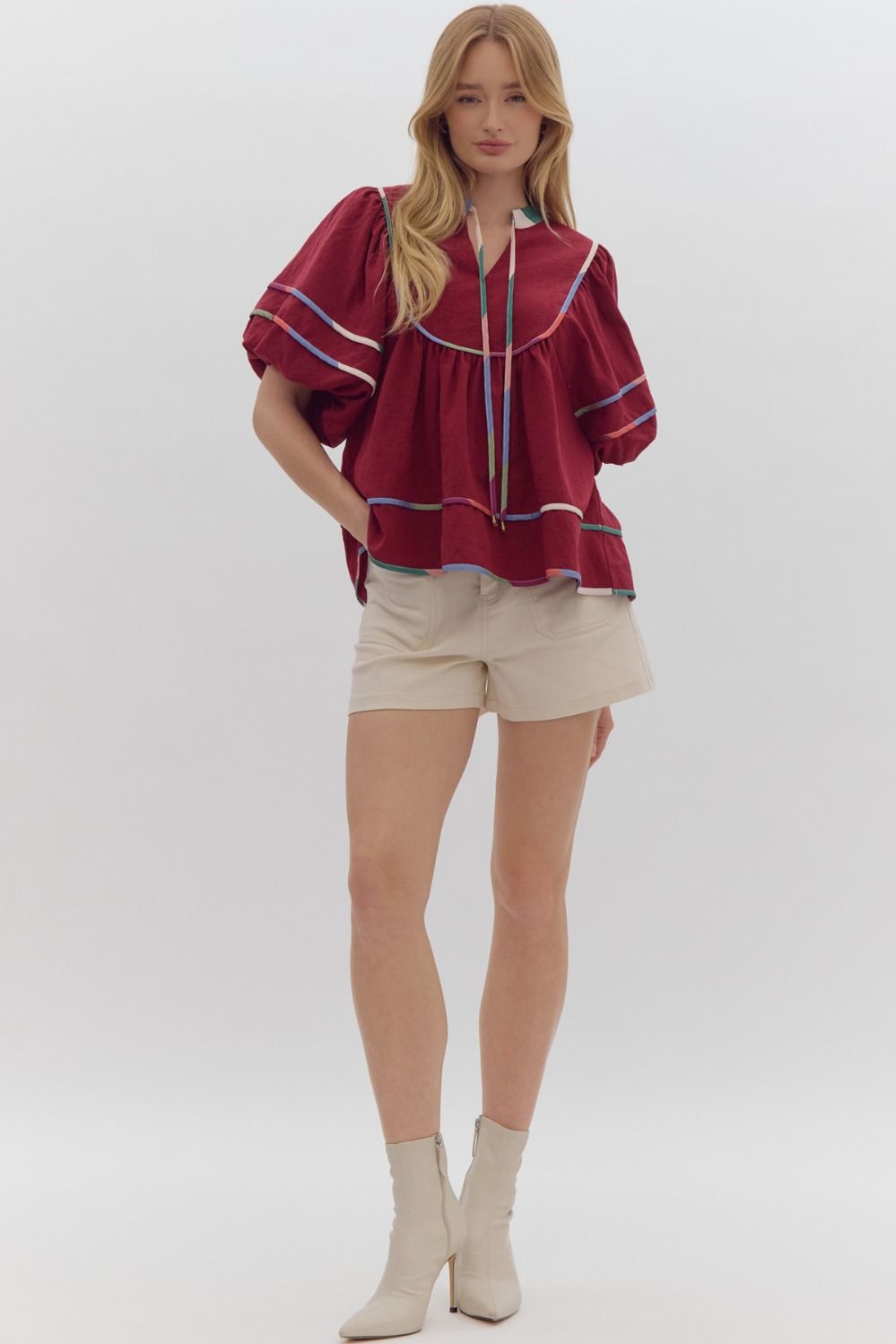 Puff sleeve top