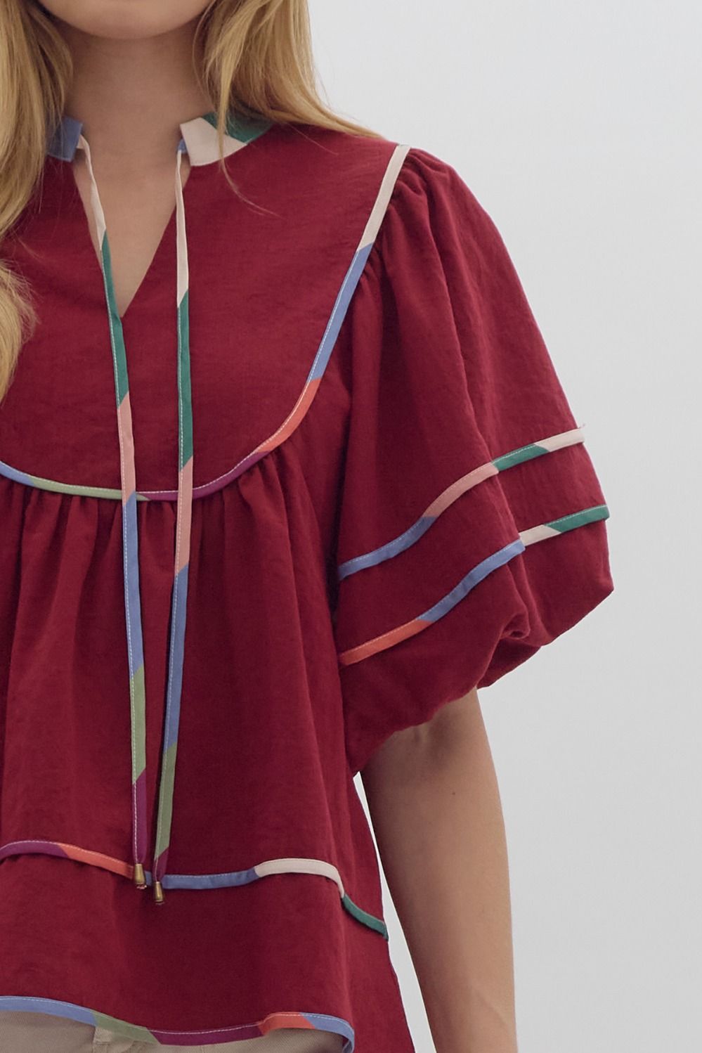 Puff sleeve top