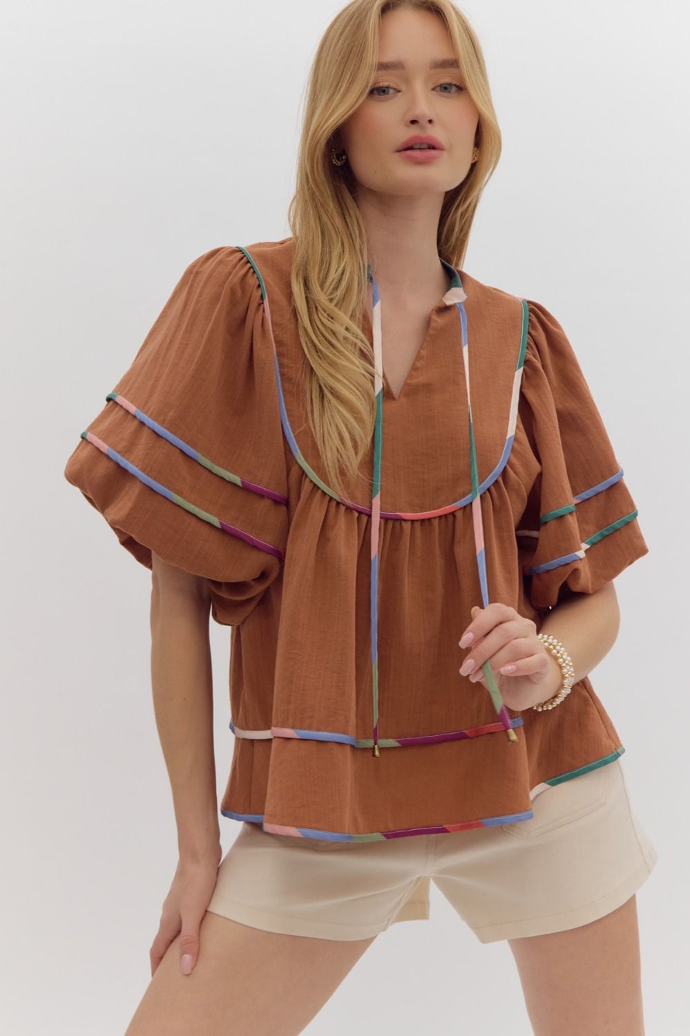 Puff sleeve top