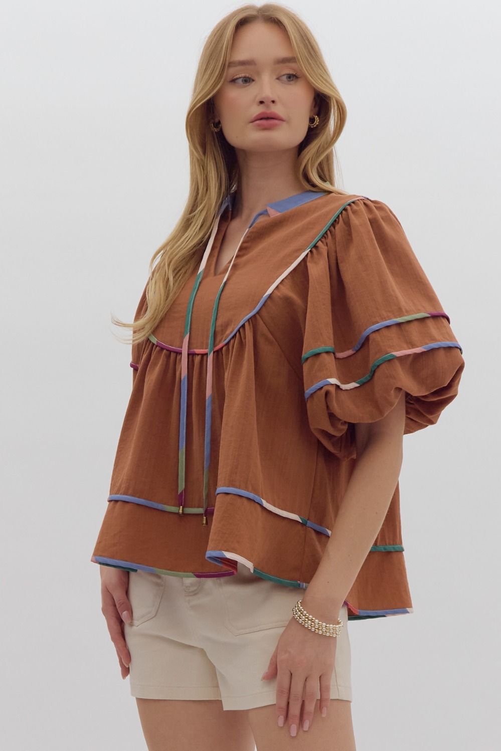Puff sleeve top