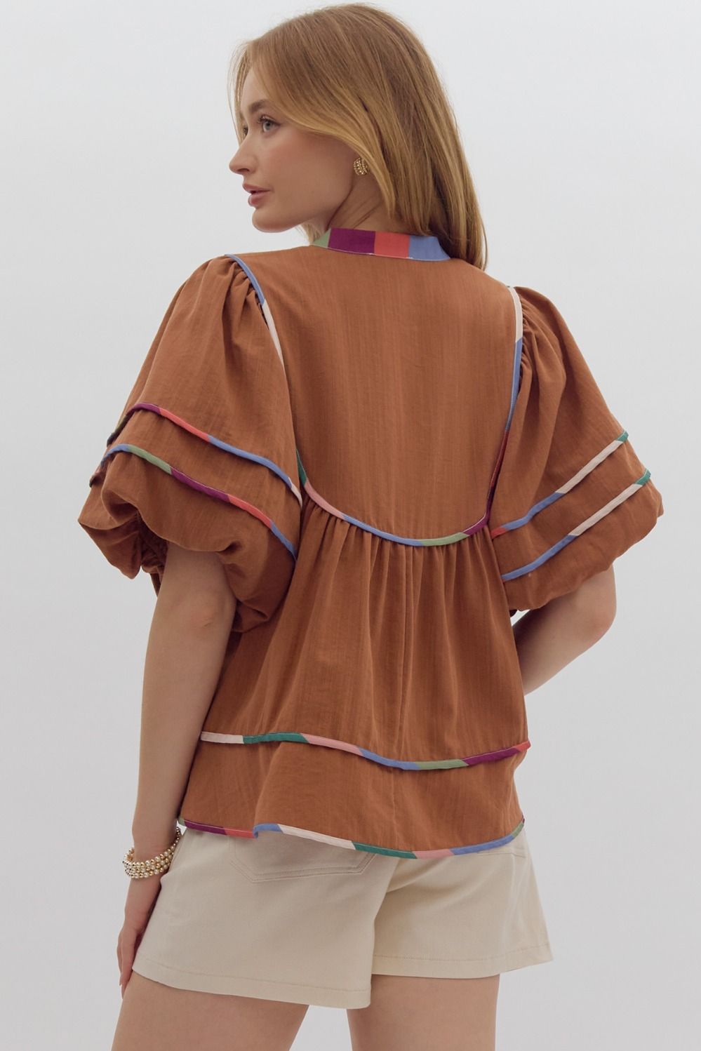 Puff sleeve top