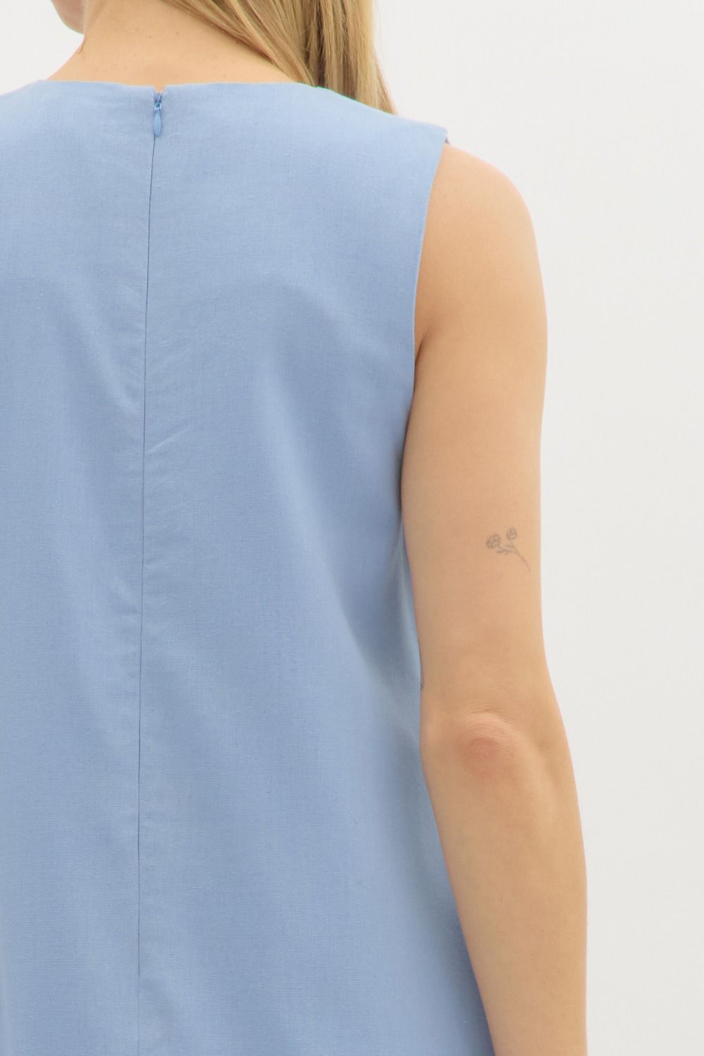 Blue ric rac mini dress
