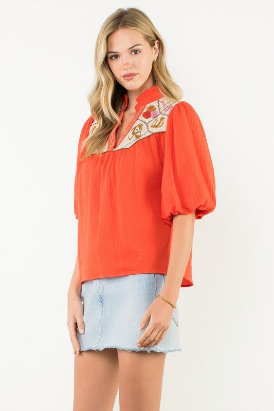 Yeehaw Yoke blouse