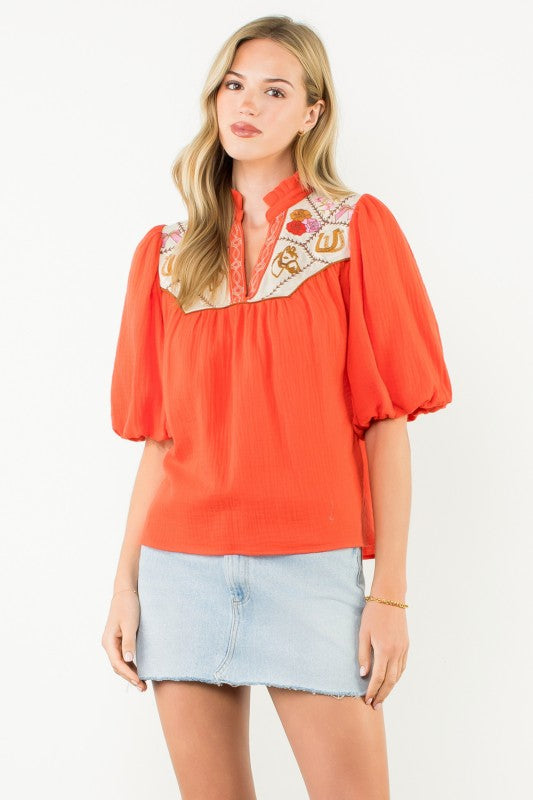 Yeehaw Yoke blouse