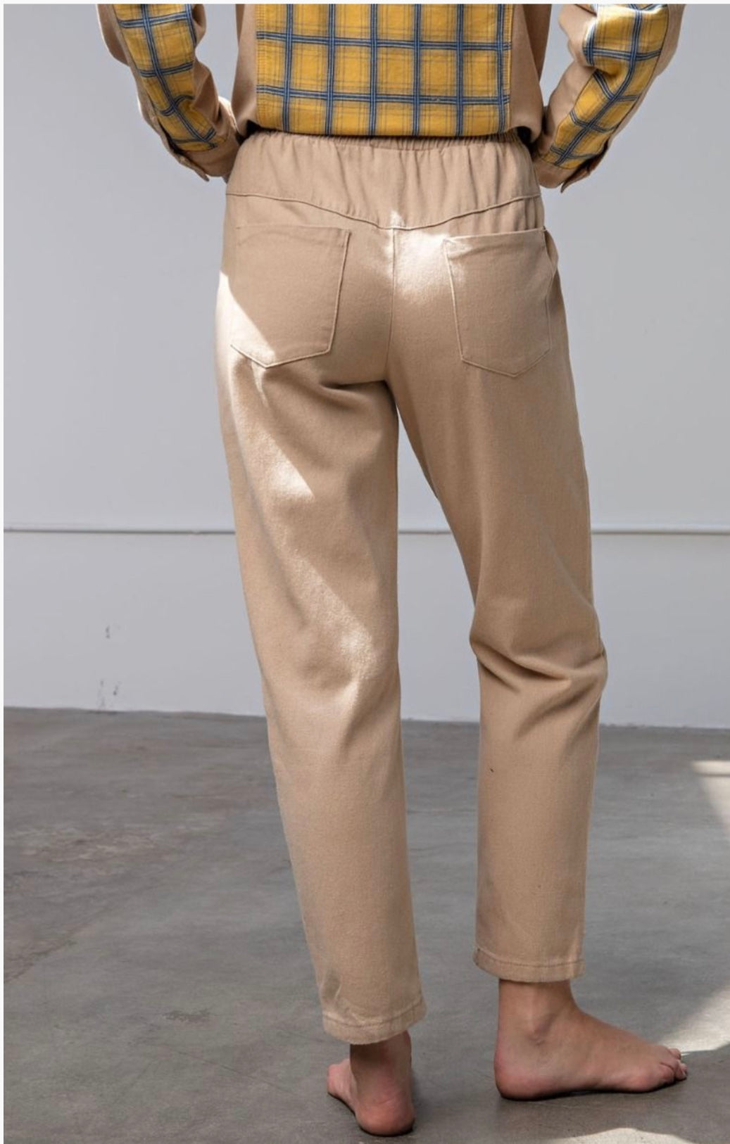 Khaki twill pants