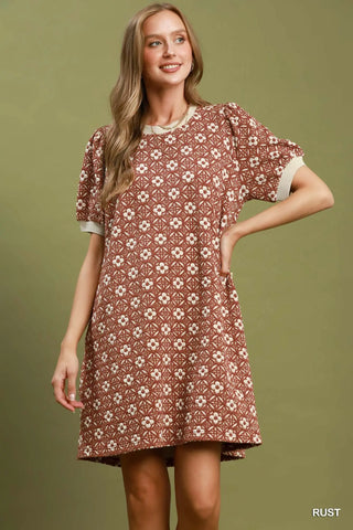 Umgee burnt orange mini dress