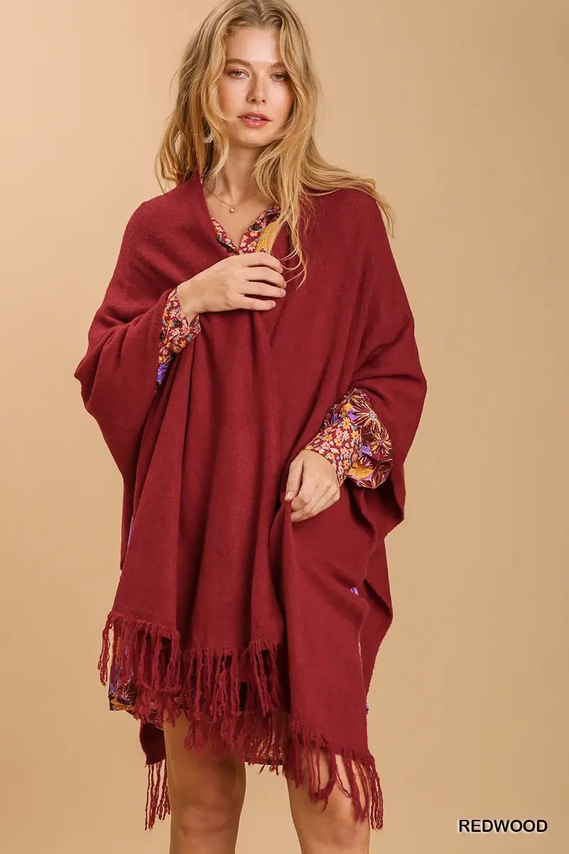 Umgee Cranberry Shawl