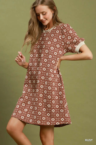 Umgee burnt orange mini dress
