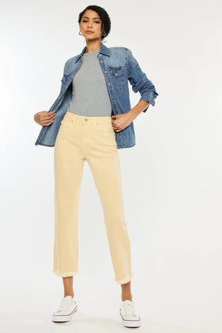 Kancan high rise cropped straight leg jeans