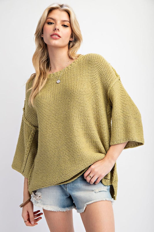 Green Tea Oversized Sweater