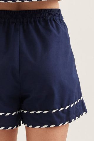 Entro navy shorts with white trim