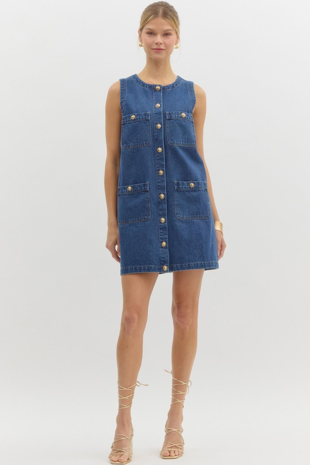 Dark denim dress