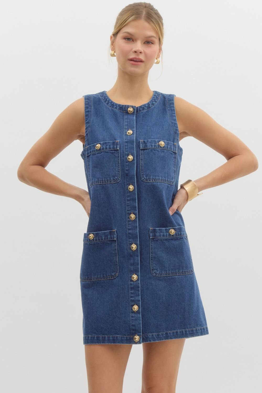 Dark denim dress