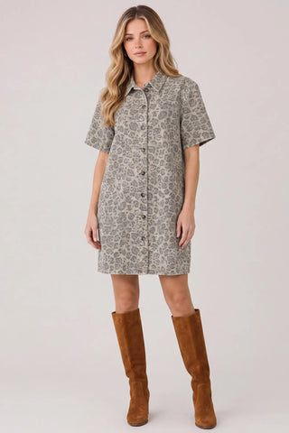 She & Sky Animal Print Mini Dress