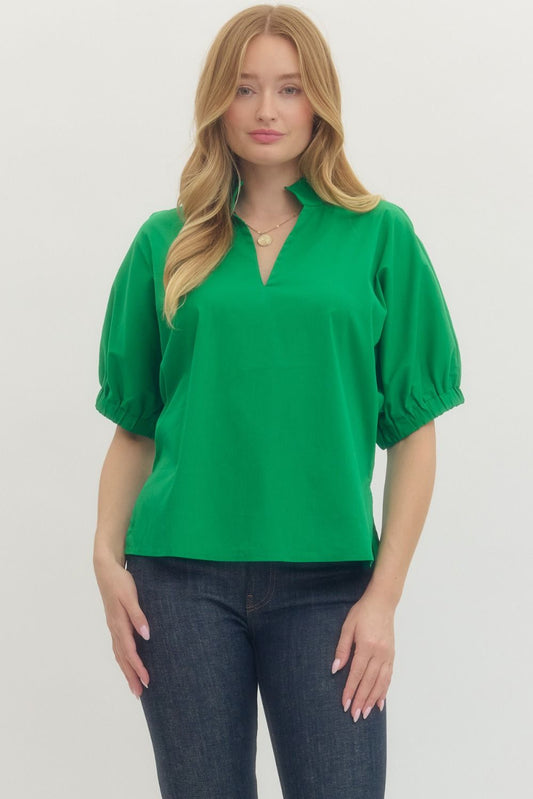 Umgee Kelly green top