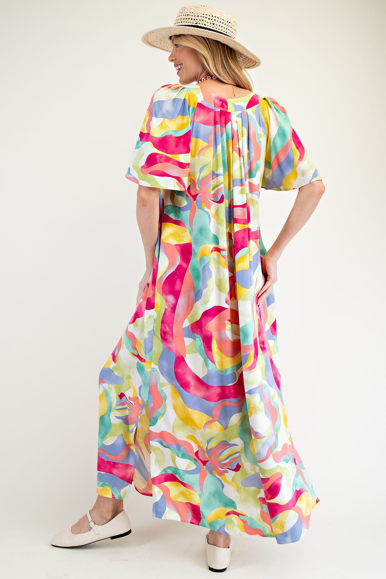 Swirl Print maxi dress
