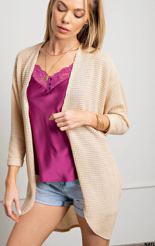 Light weight open front cardigan