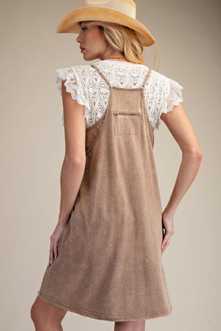 Easel Latte Brown Knit Relaxed Women’s Romper