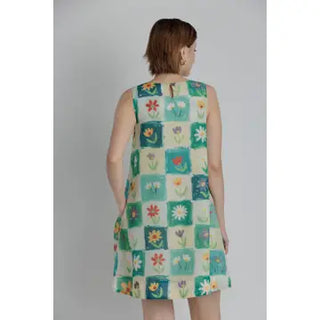 Aureum Green Flower Mini Dress