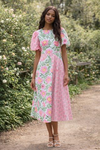 TCEC Garden Party Floral Midi Dress