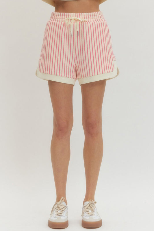 Entro pink striped shorts