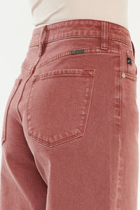 Rust high rise wide leg jeans