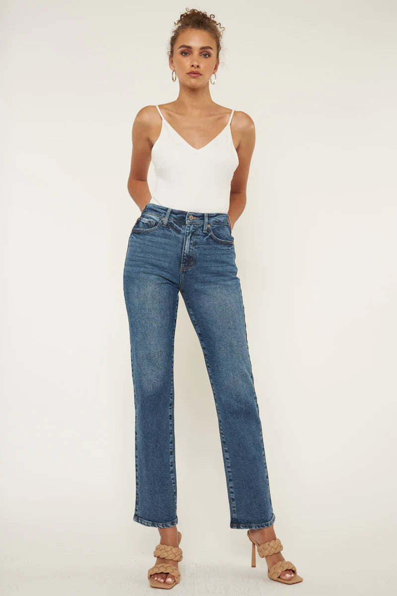 Ophelia High Rise True Straight Leg Jeans