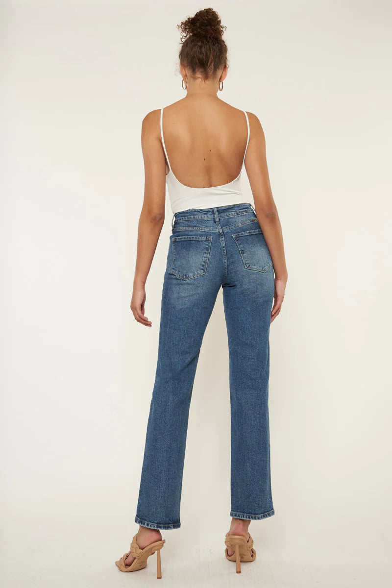 Ophelia High Rise True Straight Leg Jeans