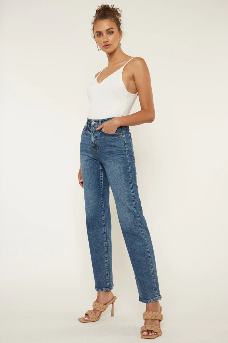 Ophelia High Rise True Straight Leg Jeans