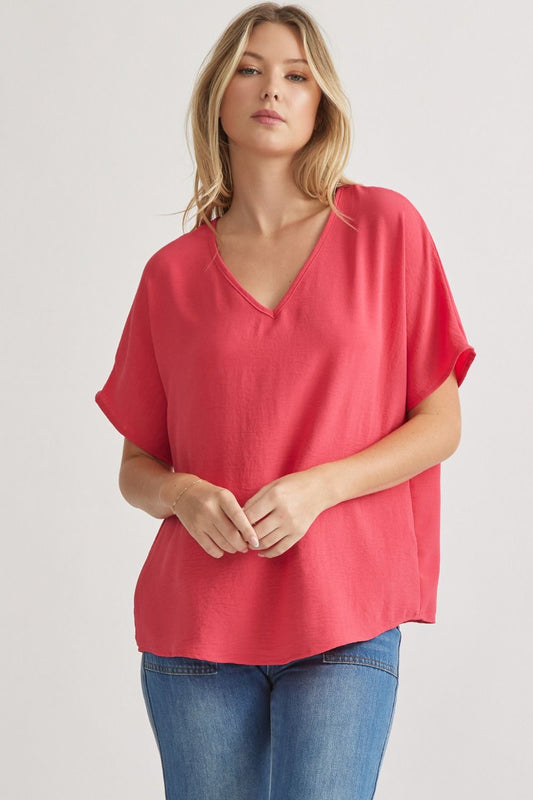 V-neck American made top