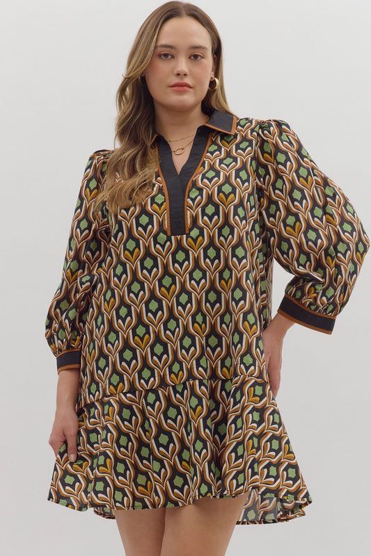 Entro Retro Bloom Cotton Dress