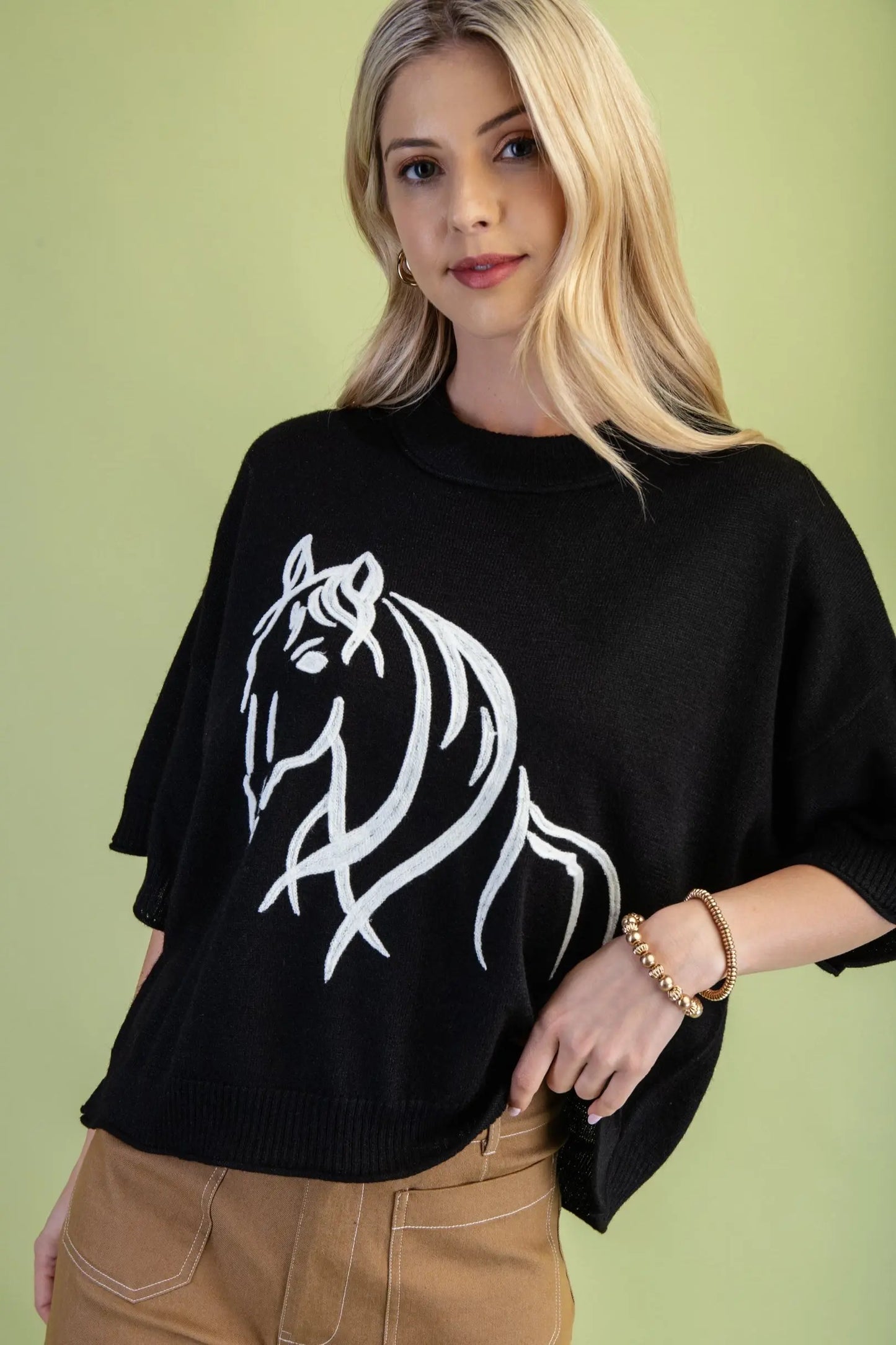 Gigio black Horse Sweater