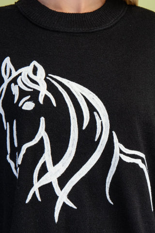 Gigio black Horse Sweater