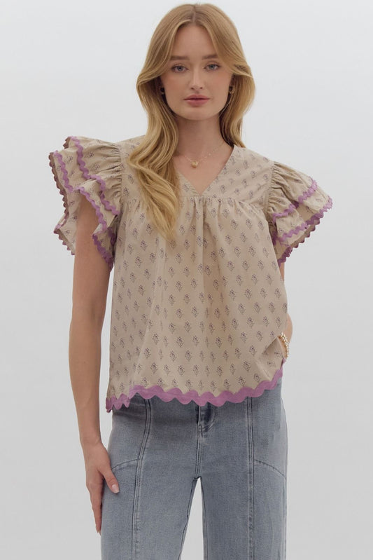 Ric Rac trimmed top