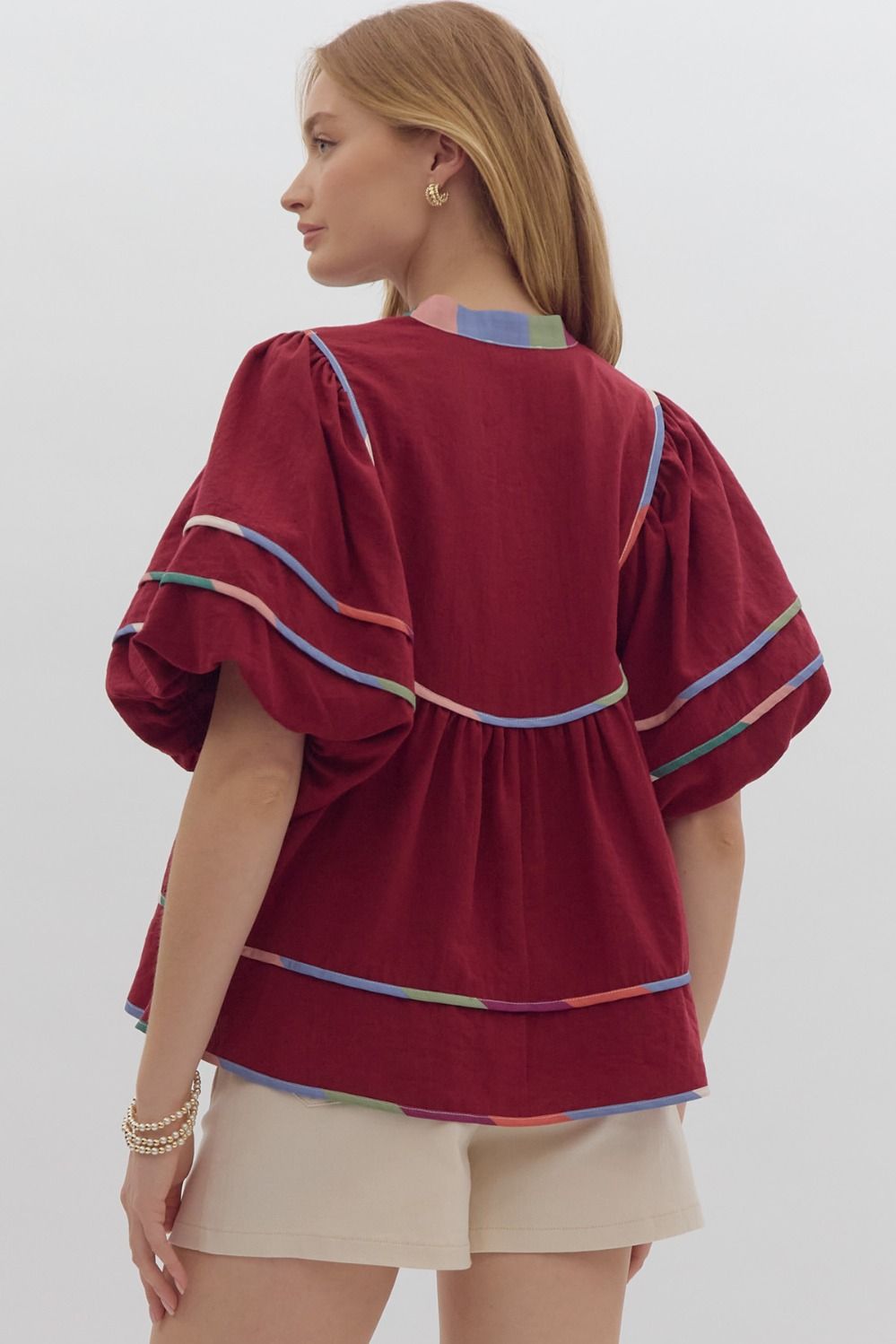 Puff sleeve top
