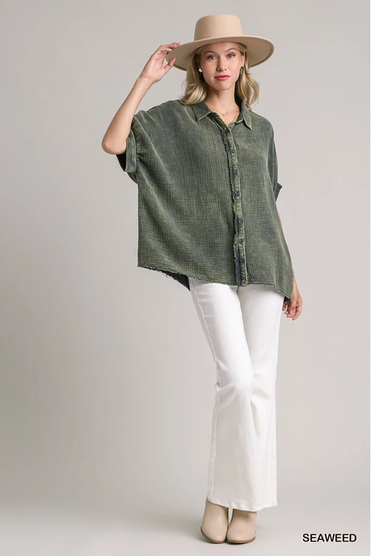 Umgee cotton gauze top