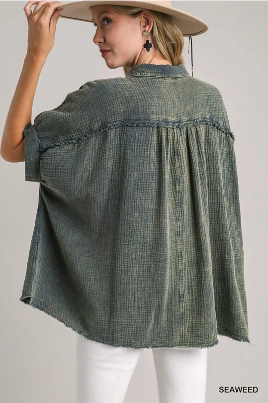 Umgee cotton gauze top