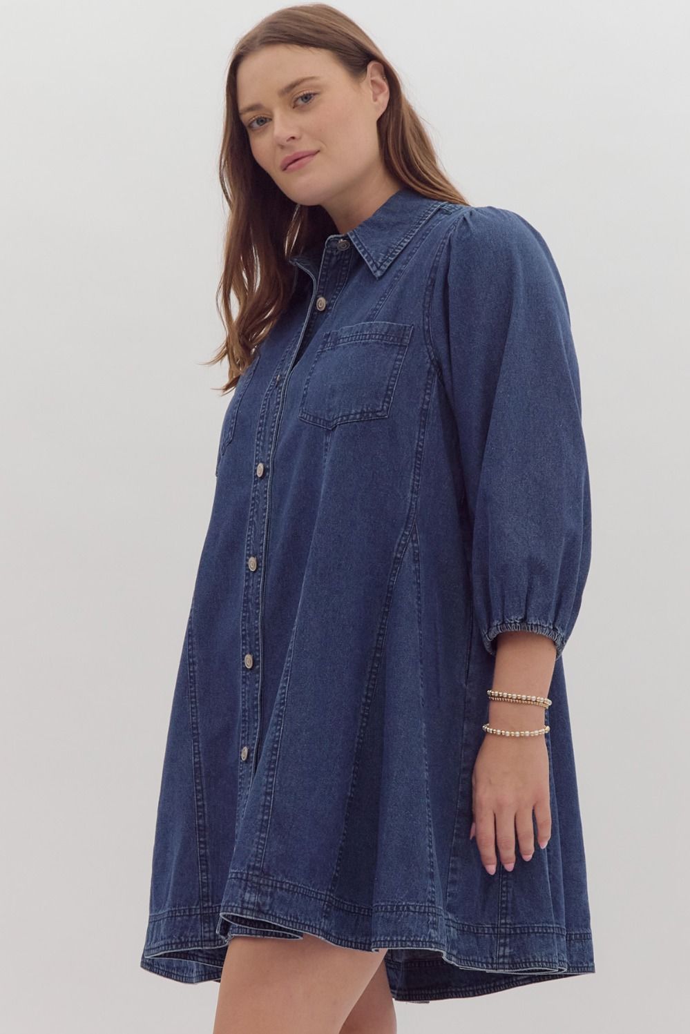 Plus Size Denim Dress