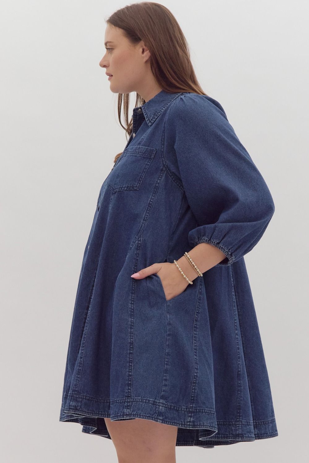 Plus Size Denim Dress