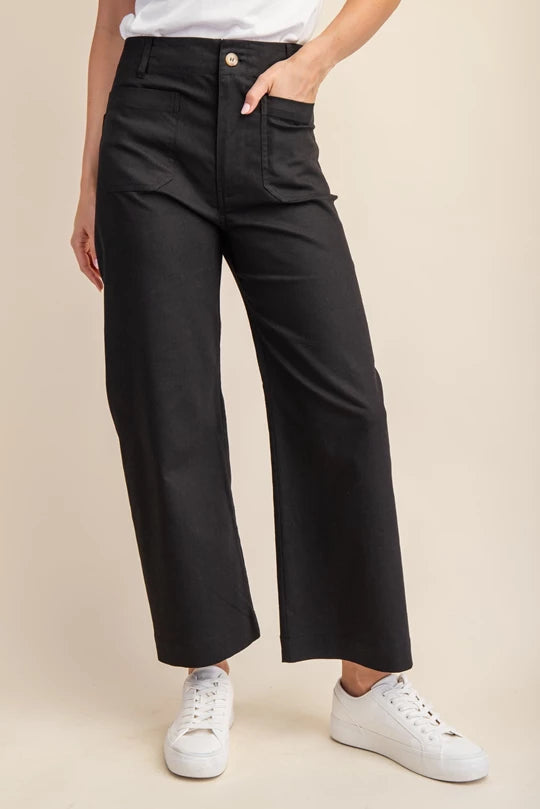 Black cropped pants