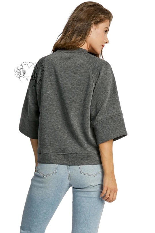 Charcoal sweat top