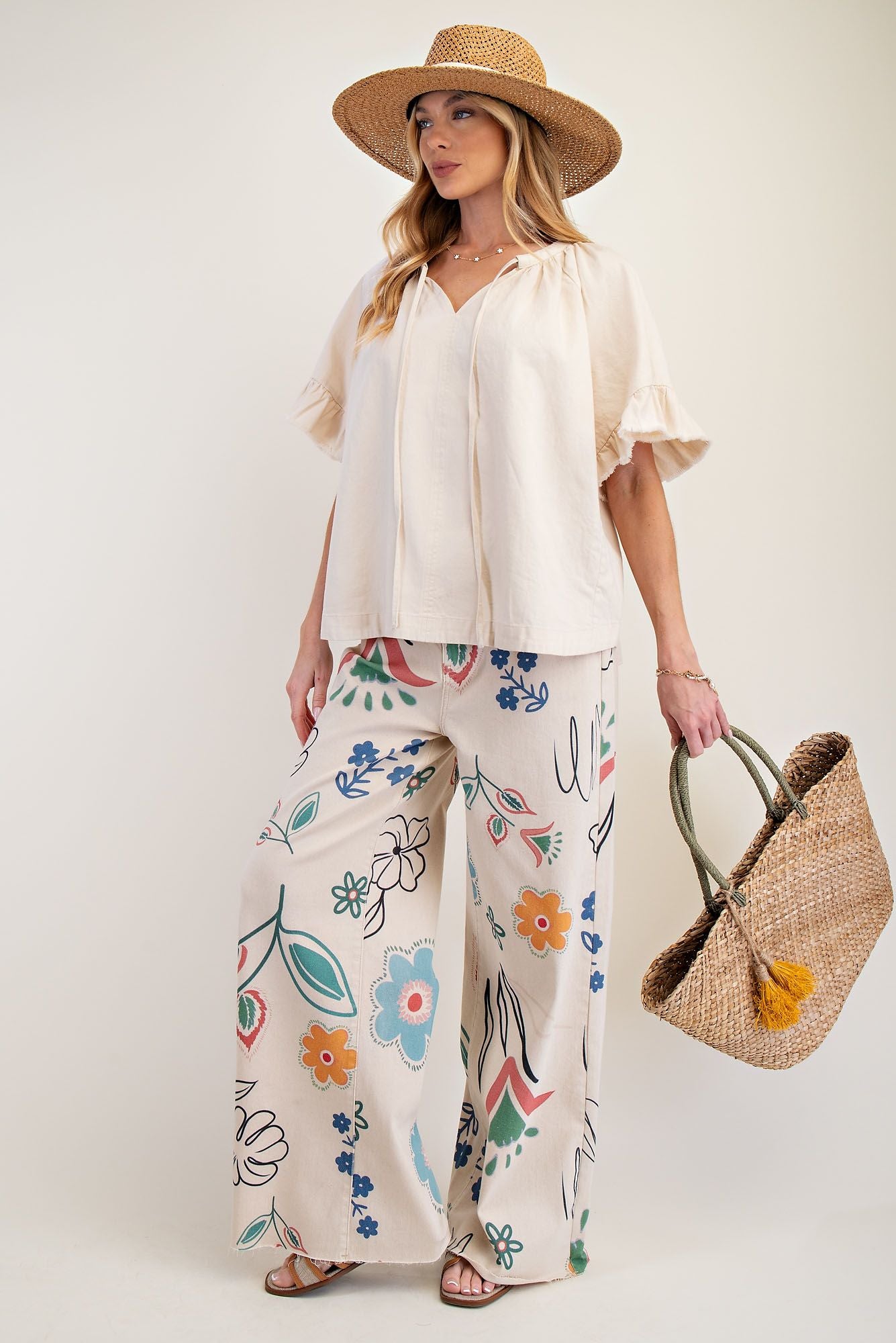 Boho natural top