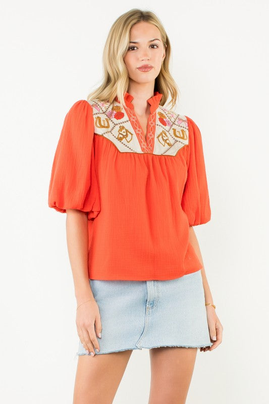 Yeehaw Yoke blouse