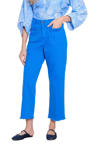 Tru Luxe Jeans Blue Stretch Wide Leg Cropped Pants